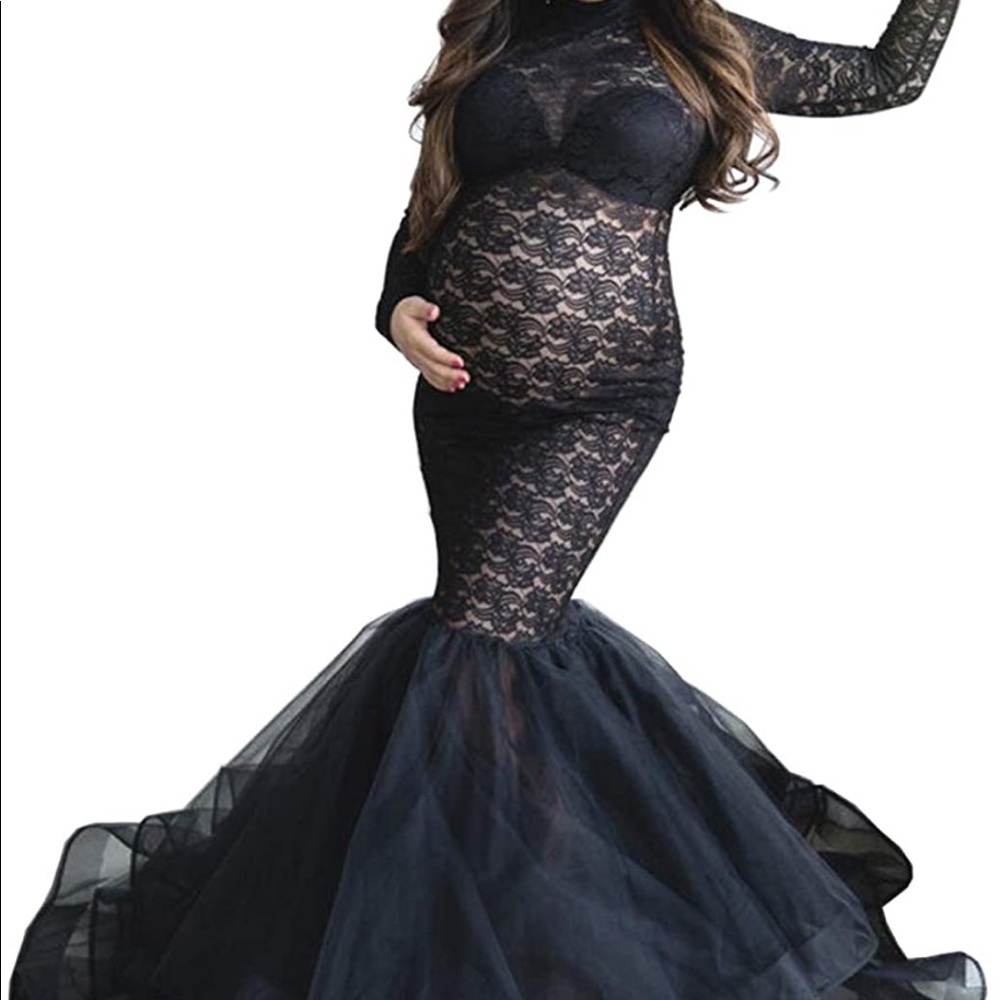 Ziumudy Maternity Lace Dress